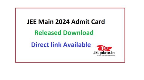 jee mains 2024 admit card session 1